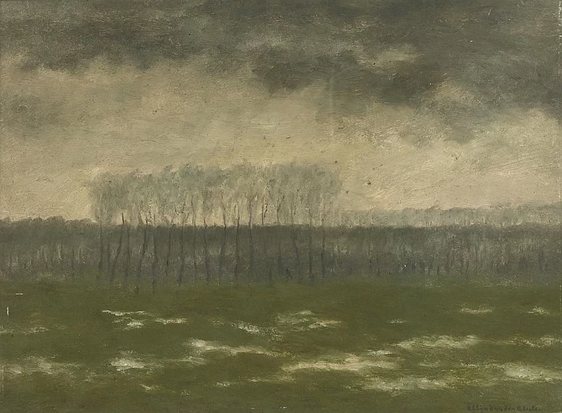 (Sint - Martens, Latem, 27 agosto 1835, Sint, Martens, Latem, 16 novembre 1918), acqua alta al Meersen vicino al fiume theLeie